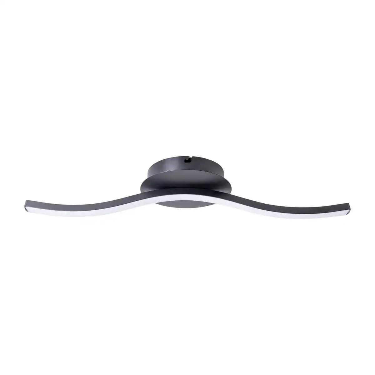 LED Wand-/Deckenleuchte "ONDA", Deckenlampe aus Metall und Kunststoff in Schwarz, mit fest verbauten LEDs, Beleuchtung für Wohnzimmer, Büro oder Nachttisch 45 cm lang