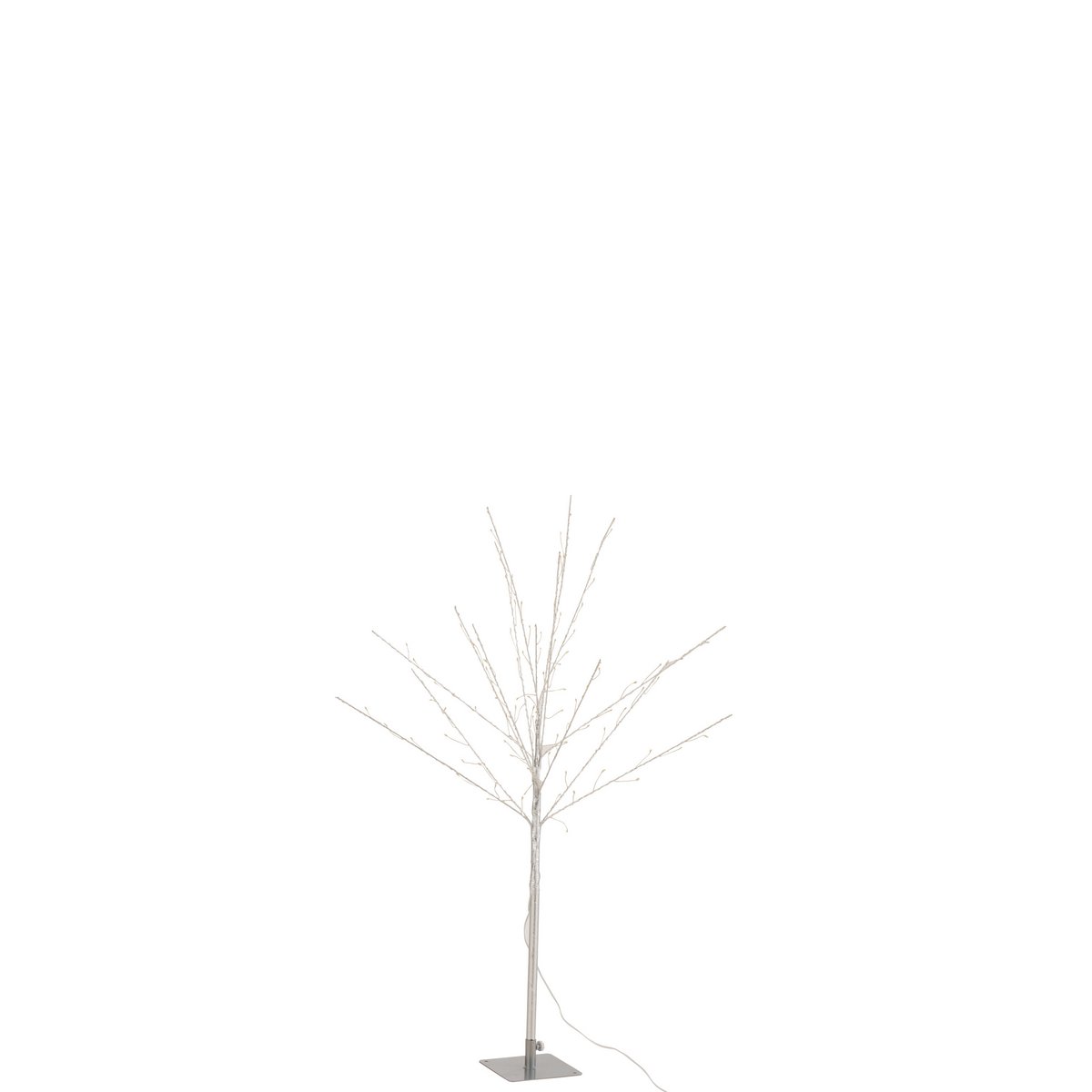 J-Line Bare Tree+Led Metall Silber Medium