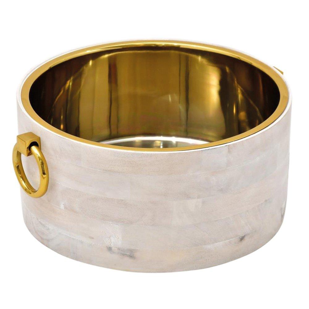 Hölzerne Holz Champagner Metall Dore 42x46x20cm Eimer