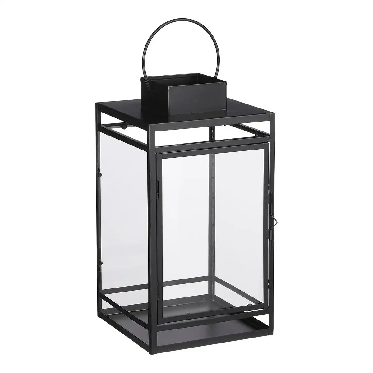 Sturmlaterne – L20 x B19 x H36 cm – Schwarz