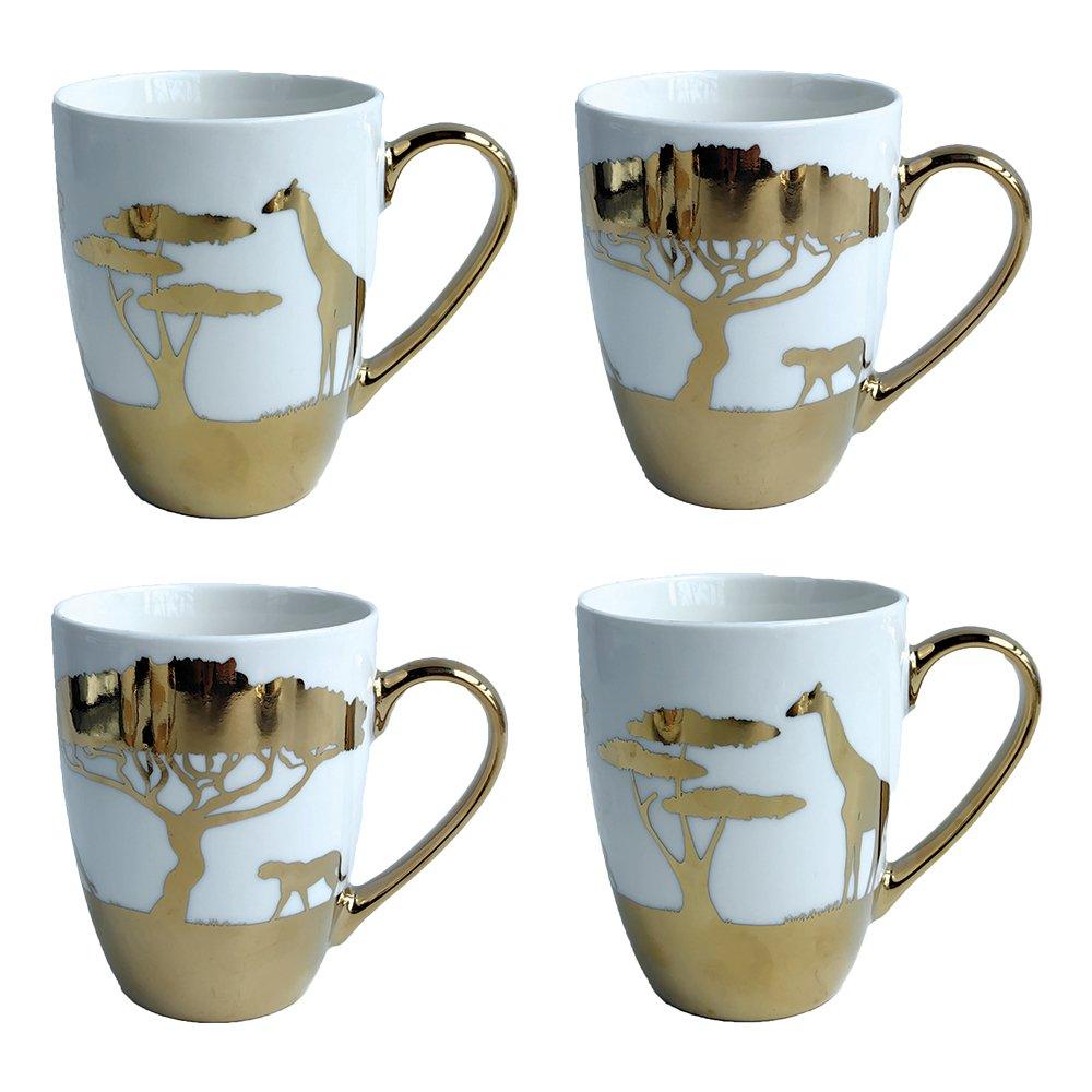 GOLDENE SAVANNA-BECHER – 4ER-SET