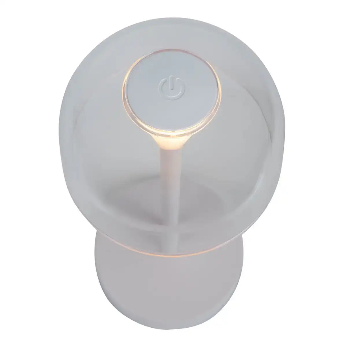 2er-Set LED-Akku-Tischleuchte "Gomba" für Außen und Innen, aus Metall und Kunststoff in Weiß , 18,5 cm hoch