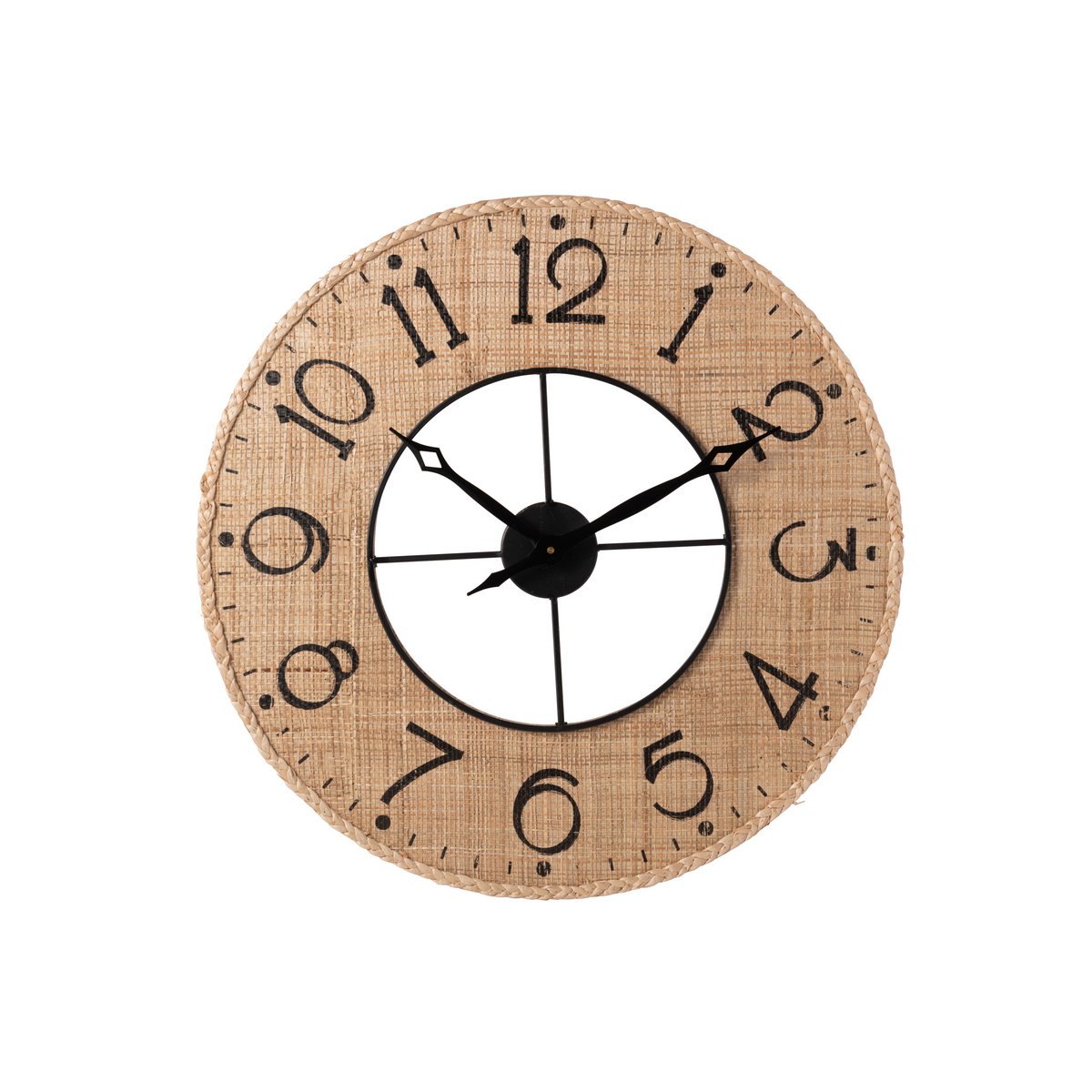 J-Line Uhr Sodi MDF Natur/Schwarz