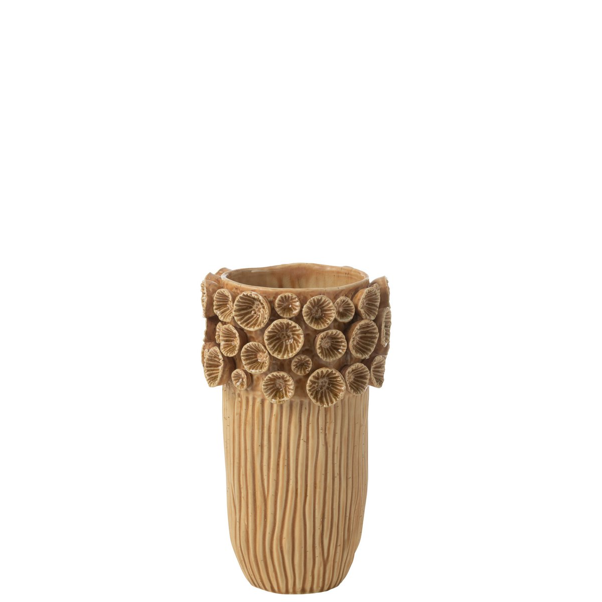 J -Line Vase Coral High - Keramik - Gelb - klein - 32,5 cm hoch
