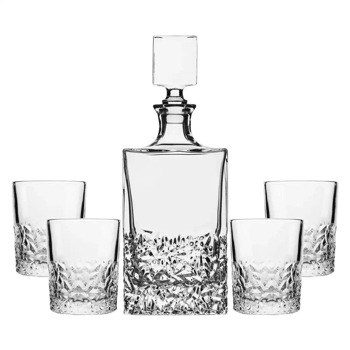 Hackedglas Whisky -Set mit Karaffe 850 ml und 4 Gläser 280 ml