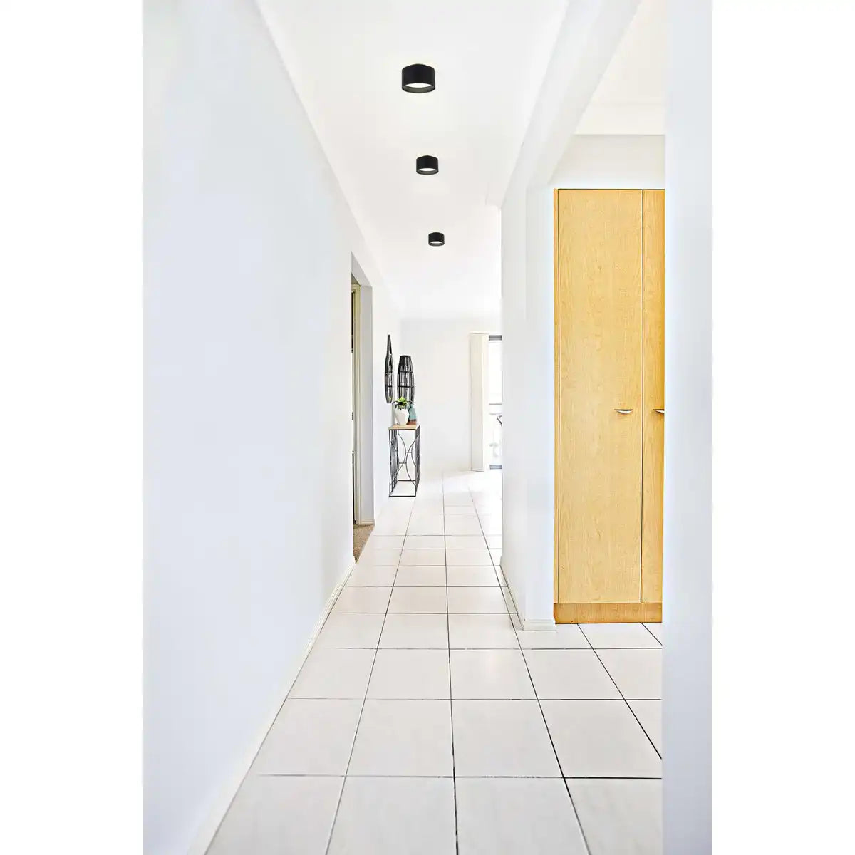 LED Spot "TRIOS" Ø 14 cm schwarz, aus Metall und Kunststoff mit integrierten LEDs