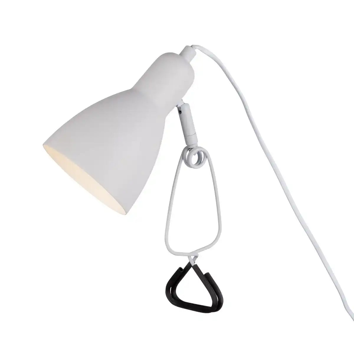 Klemmtischleuchte "MARA" matt weiß für E14 max. 18 Watt, für Innenräume, 28 cm hoch