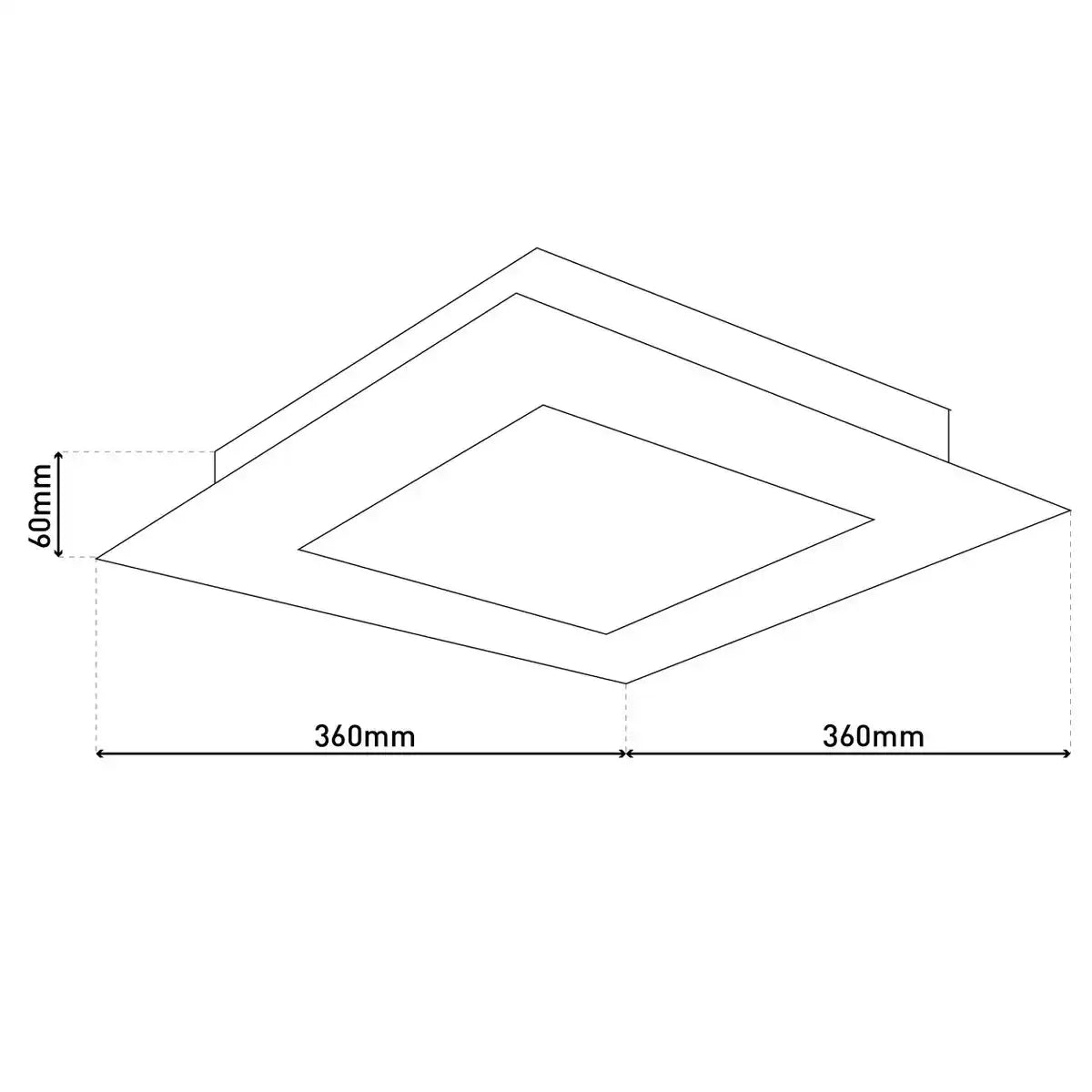LED Deckenleuchte "GLASGOW" d:36cm