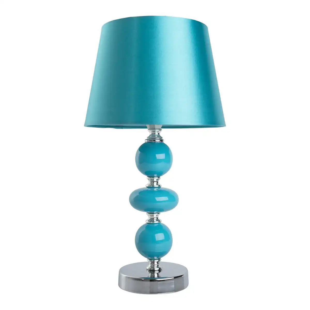 Keramik Tischleuchte "ARAGA" 36 cm hoch, Tischlampe aus Metall, Keramik, mit Textilschirm, türkis, mit E14-Fassung, Beleuchtung für Esszimmer, Wohnzimmer, Diele oder Büro