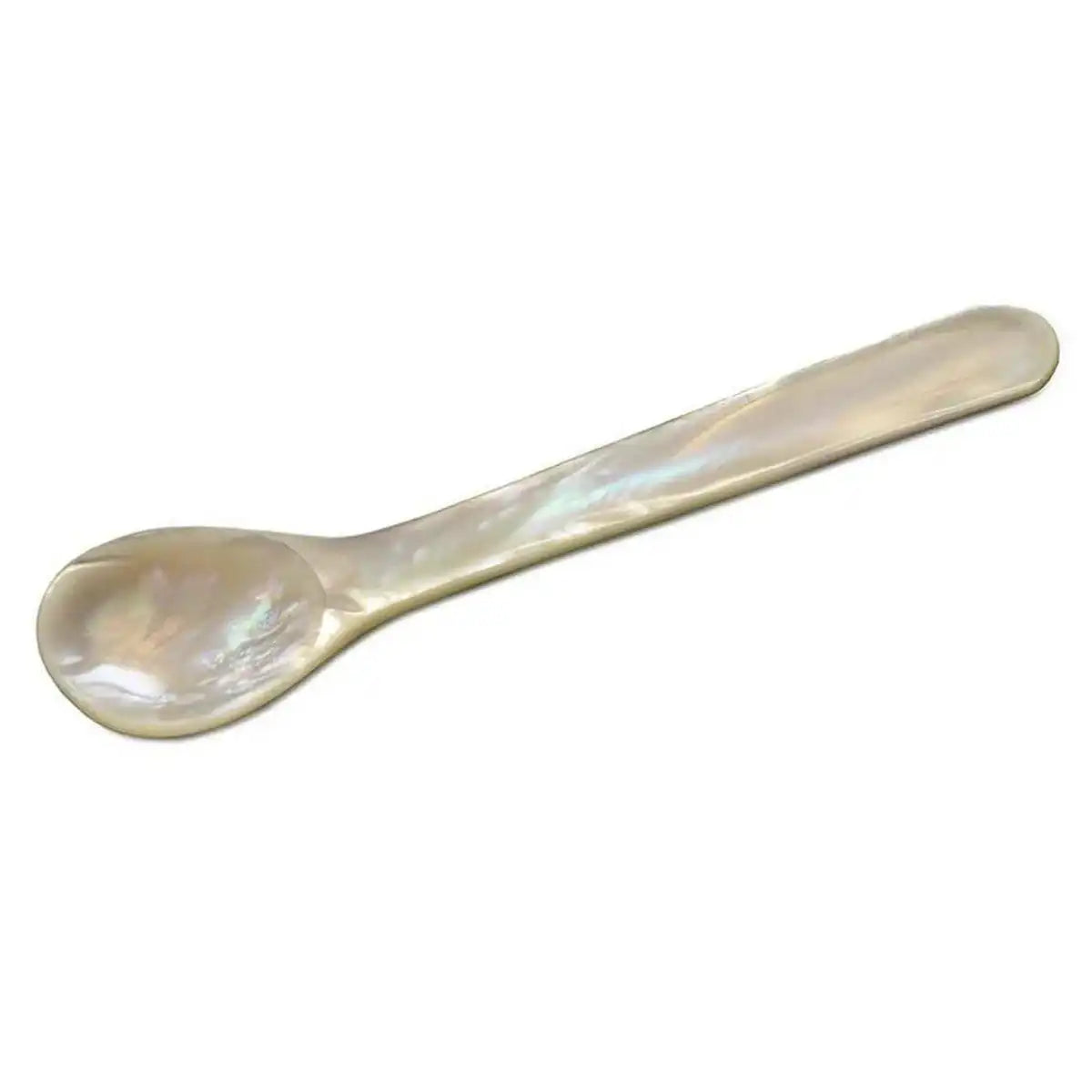 EDZARD Perlmuttlöffel Kaviarlöffel Eierlöffel, hochwertige Handarbeit, abgerundete Ecken, Länge ca. 11 cm - HomeDesign Knaus