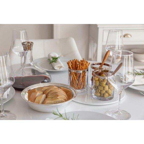 EDZARD Schale Dekoschale Servierschale Olympia, oval, 21 x 28 cm, schwerversilbert - HomeDesign Knaus