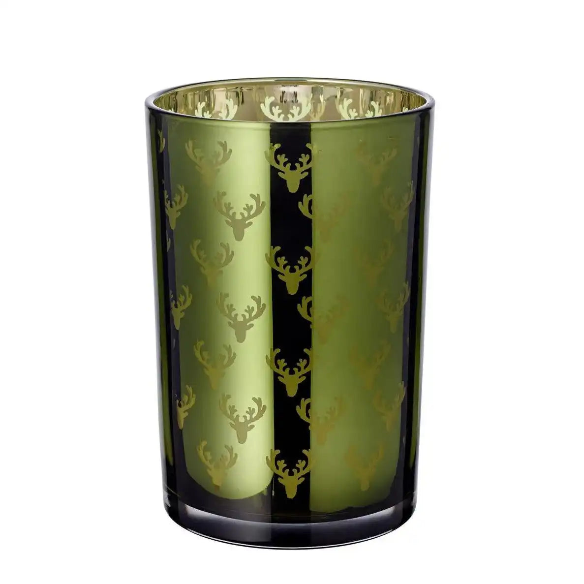 EDZARD Windlicht Dirk grün gold H 18 cm - HomeDesign Knaus