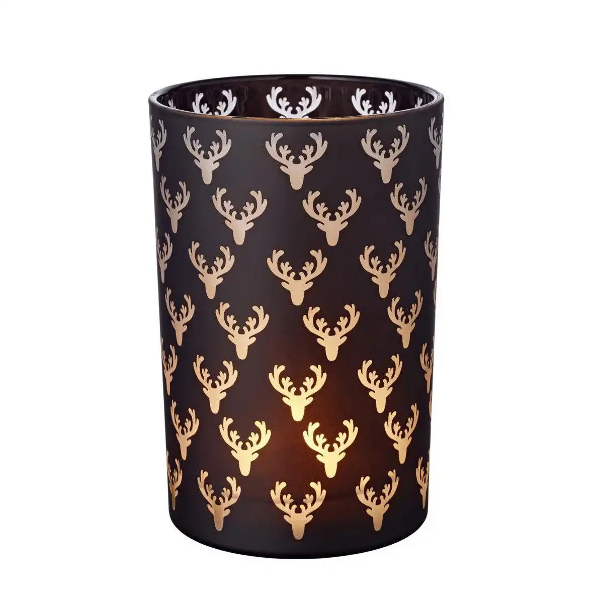 EDZARD Windlicht Dirk matt-schwarz H 18 cm - HomeDesign Knaus