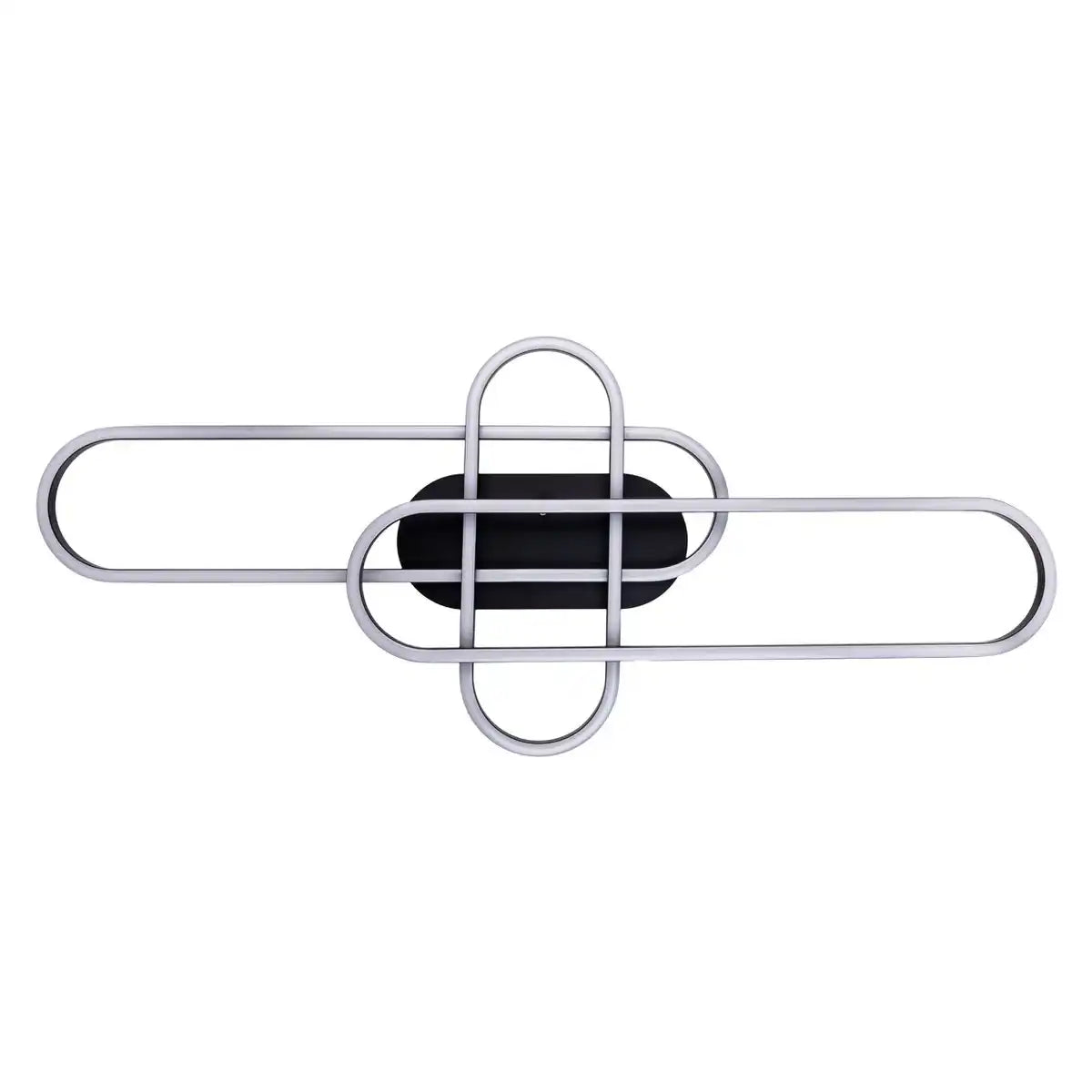 LED-CCT-Deckenleuchte "CARLON" aus matt-schwarzem Aluminium und Kunststoff, mit integrierter LED, 120 cm lang