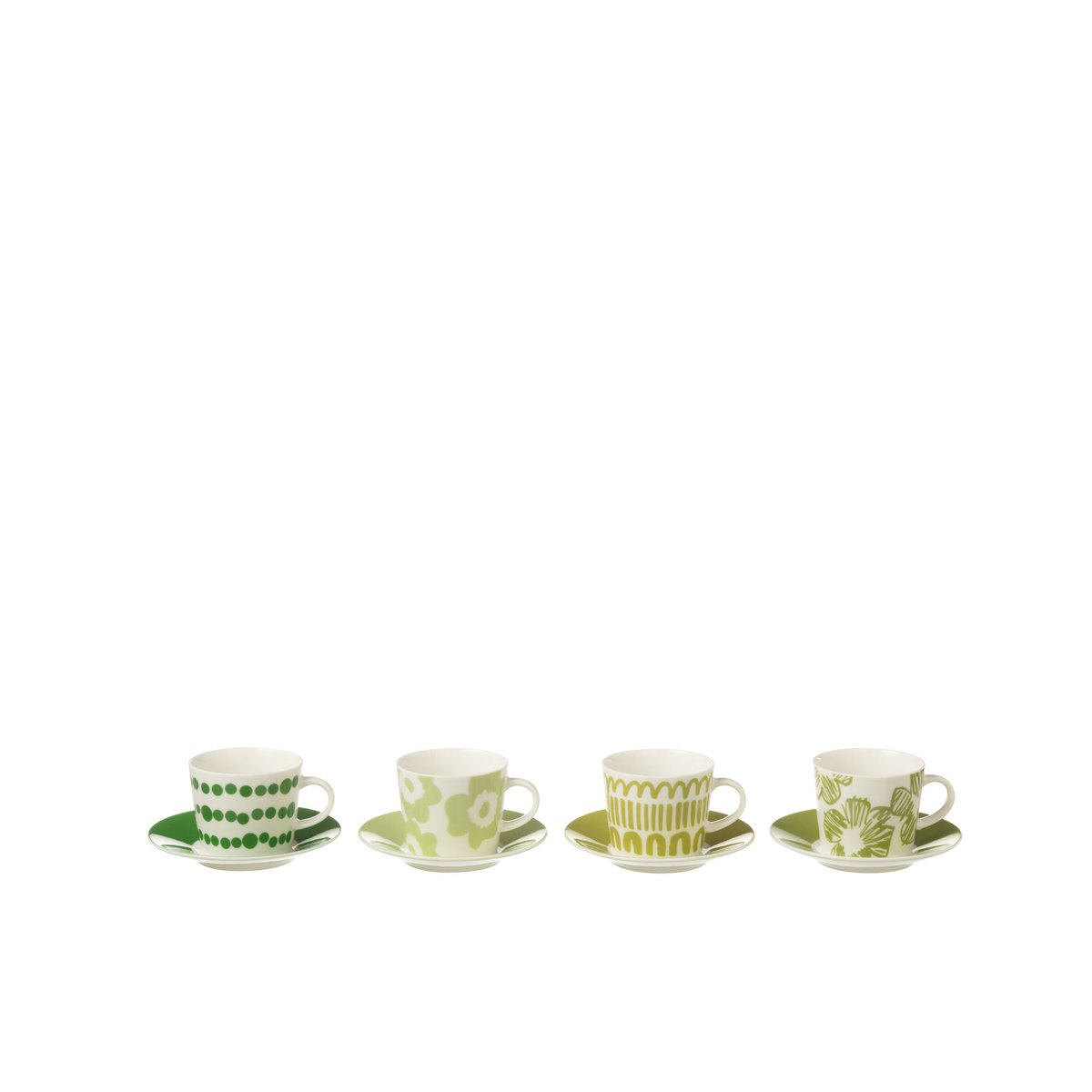 J-Line Tasche + Untertasse Box - Keramik - Grün - S