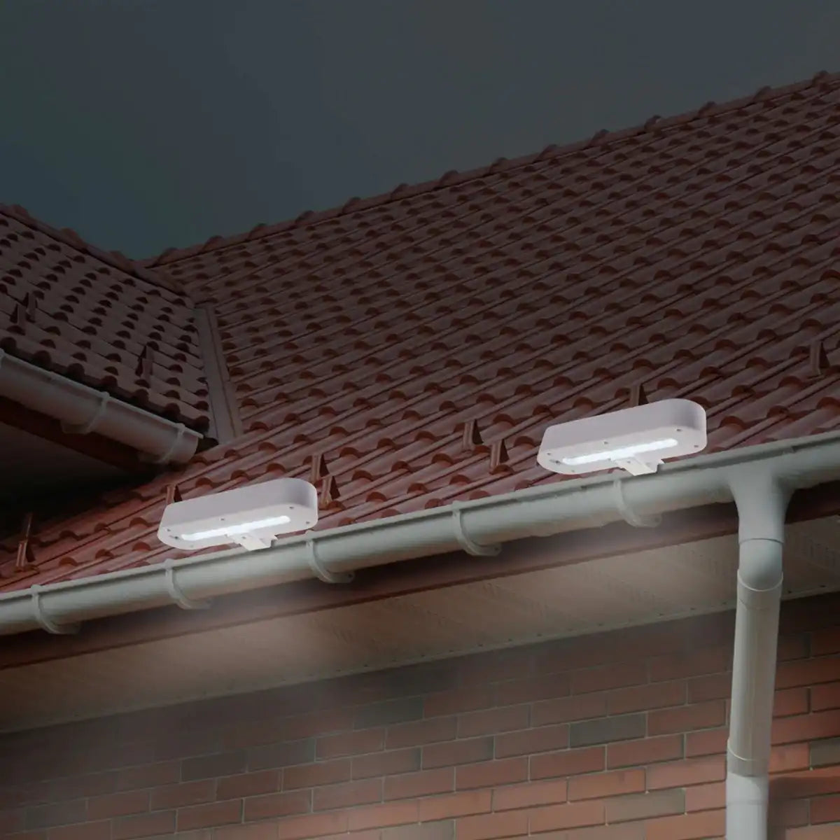 LED Solarleuchte "GARDEN LIGHT" (2er-Set) weiß , für Außen, Zweck - Metall und Kunststoff , Weiß, mit integrierter LED
