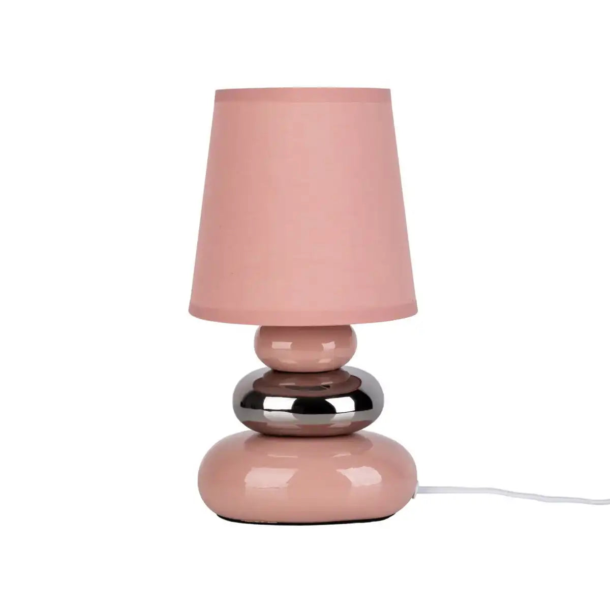 Keramik Tischleuchte "STONEY" rosa - Klassik - Tischleuchte - - rosé/lachs - E14 - keine Angabe