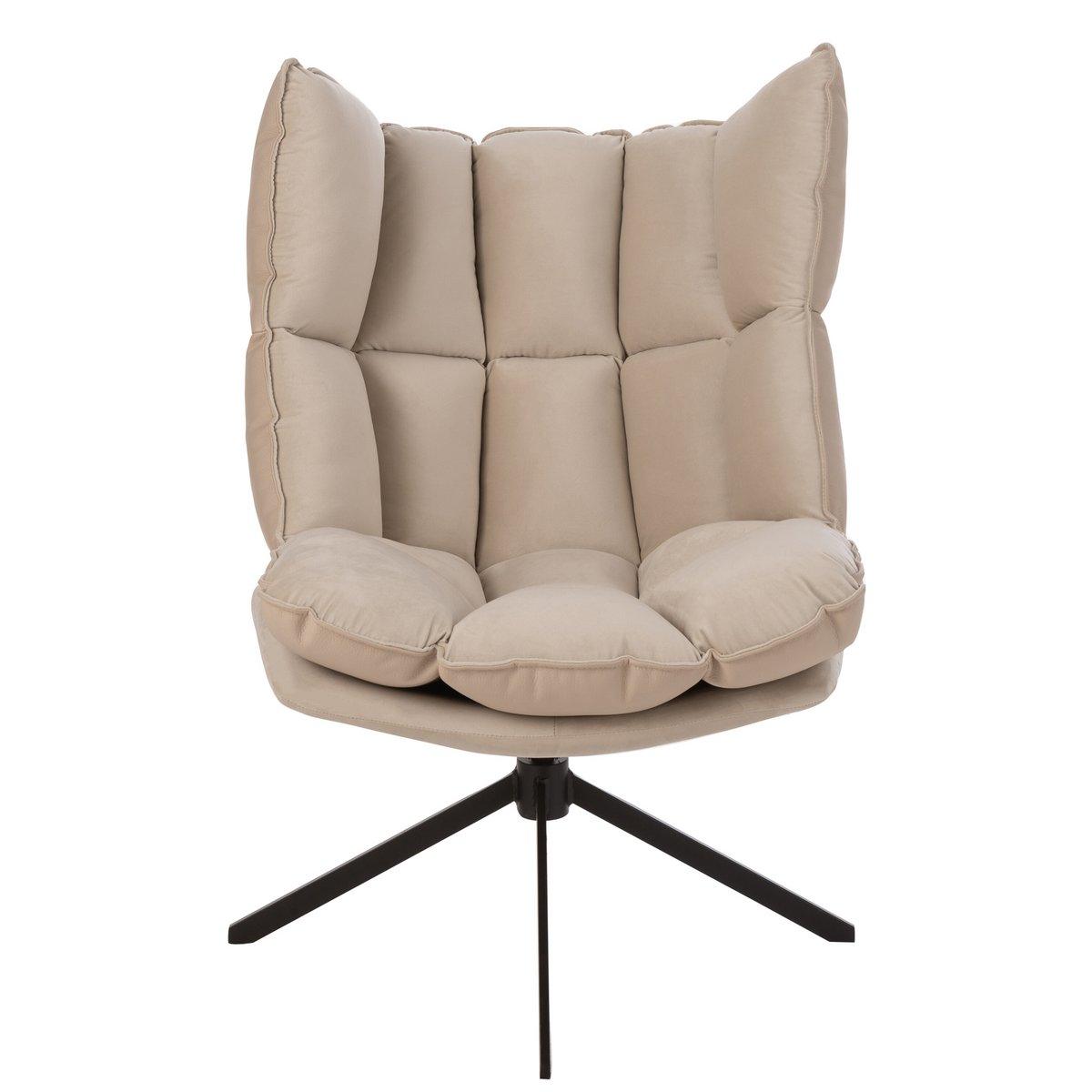 J-Line Stuhl Relax Cushion - Textil/Metall - Beige