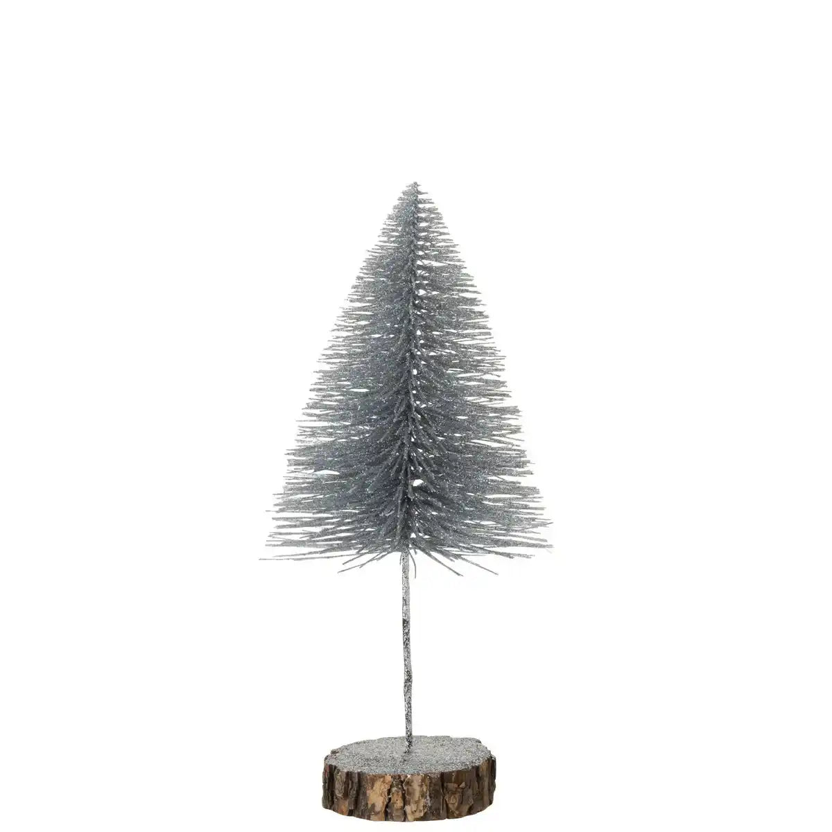 J-Line Dekoration Weihnachtsbaum – Kunststoff – Silber – groß