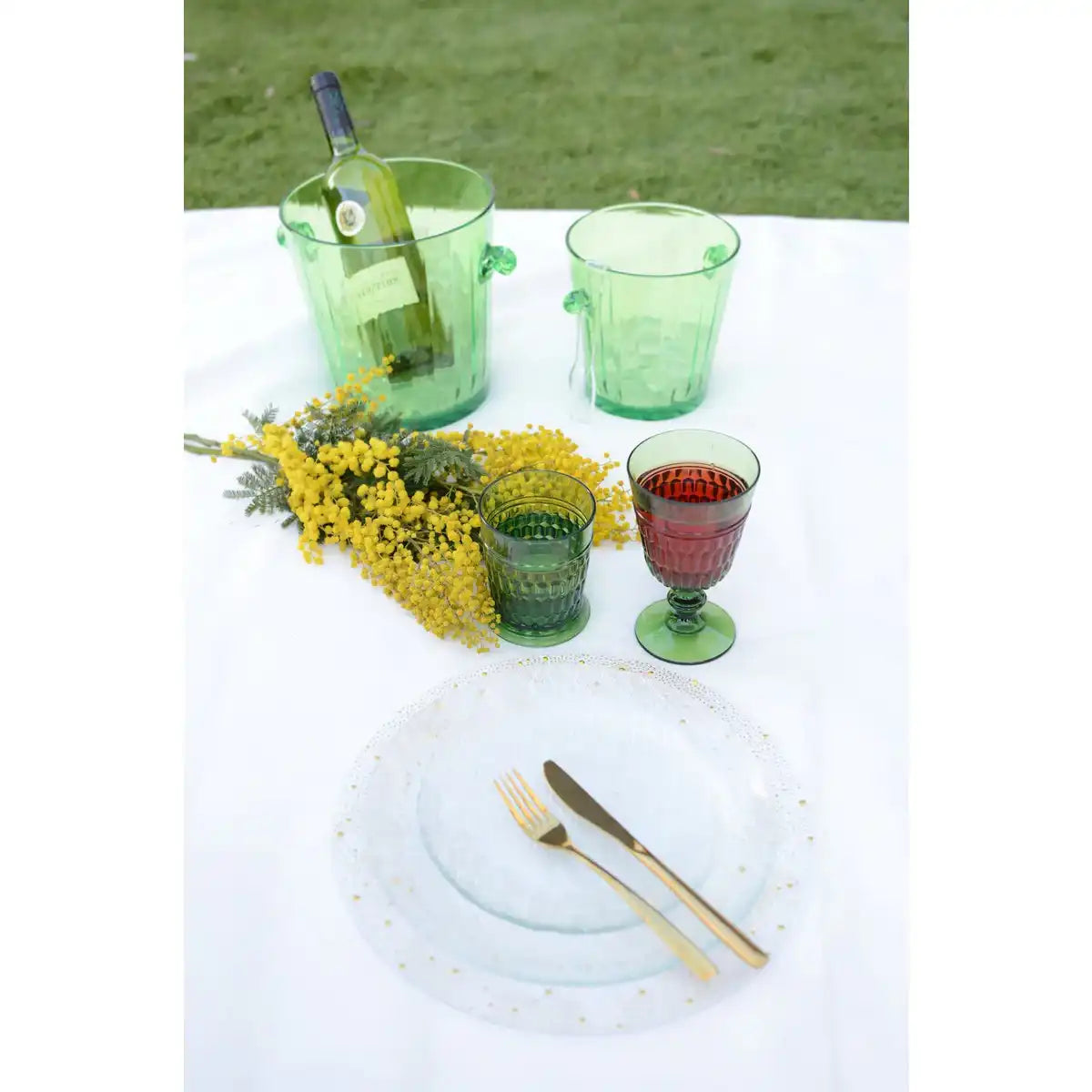 Eimer A Champagner vert 20.3x20.3x21.2 cm - HomeDesign Knaus