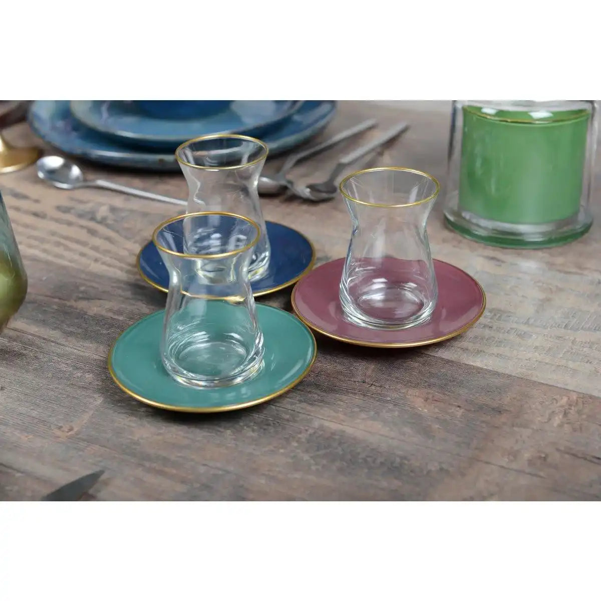 ELEGANTE TEETASSEN UND UNTERTASSE - 6ER-SET - HomeDesign Knaus