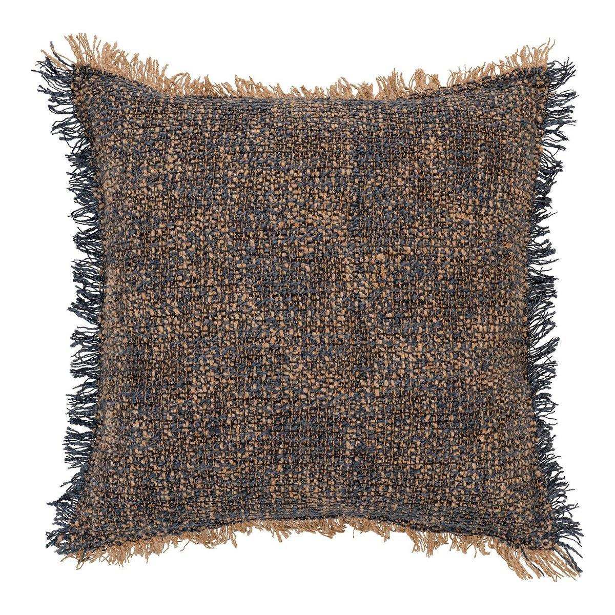 Ely Cushion - Kissen, Polyester, Baumwolle, blau/gelb, 45x45 cm - HomeDesign Knaus