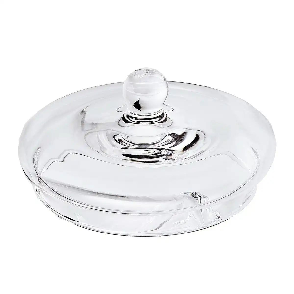 Ersatzdeckel (Höhe 5 cm, ø 14 cm) für Servierschale Lia 1284 und 1285, mundgeblasenes Kristallglas - HomeDesign Knaus