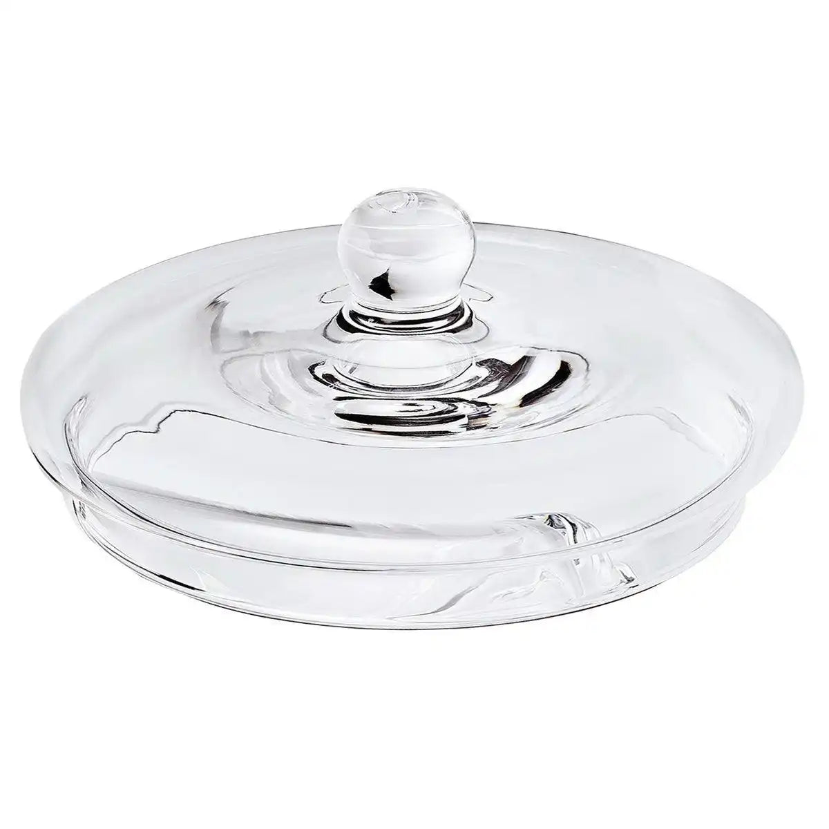 Ersatzdeckel (Höhe 8,5 cm, ø 20 cm) für Glasdose Vigo 1231 + 1245, mundgeblasenes Kristallglas - HomeDesign Knaus