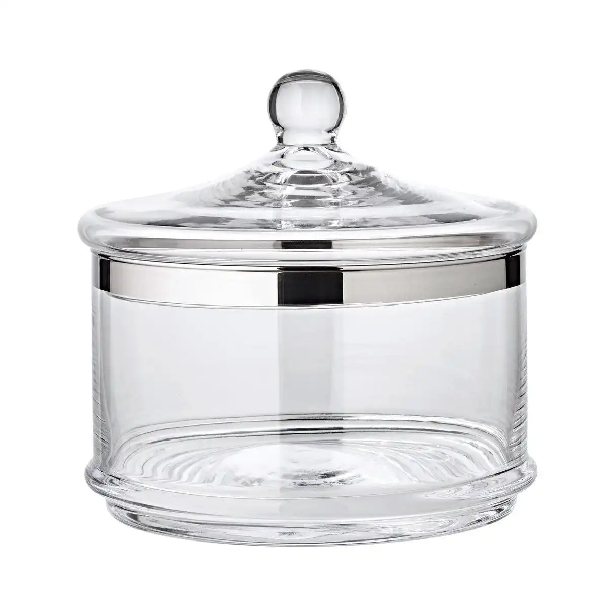 Ersatzdeckel (Höhe 8,5 cm, ø 20 cm) für Glasdose Vigo 1231 + 1245, mundgeblasenes Kristallglas - HomeDesign Knaus