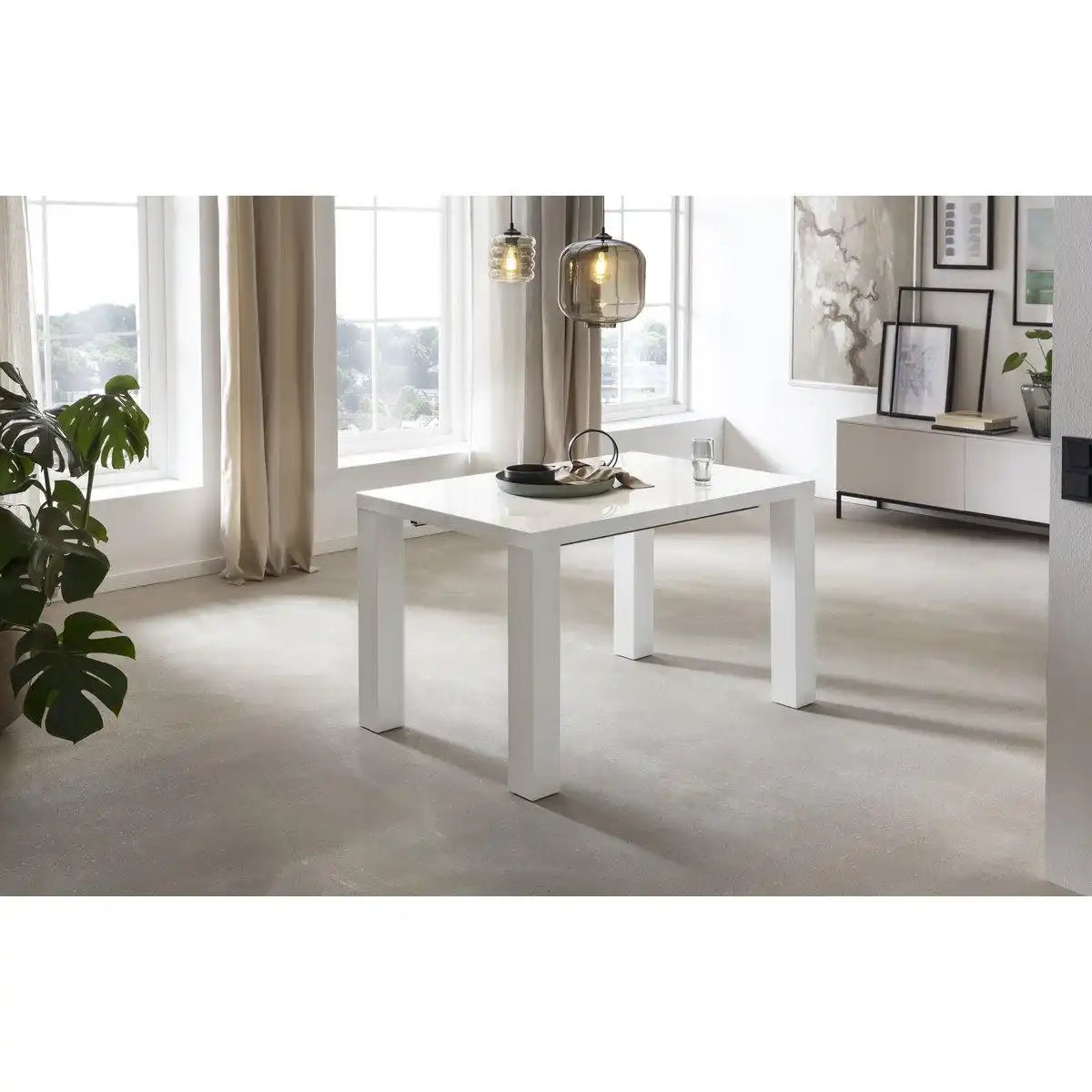 Esstisch 120/180/240x80 cm weiß - HomeDesign Knaus