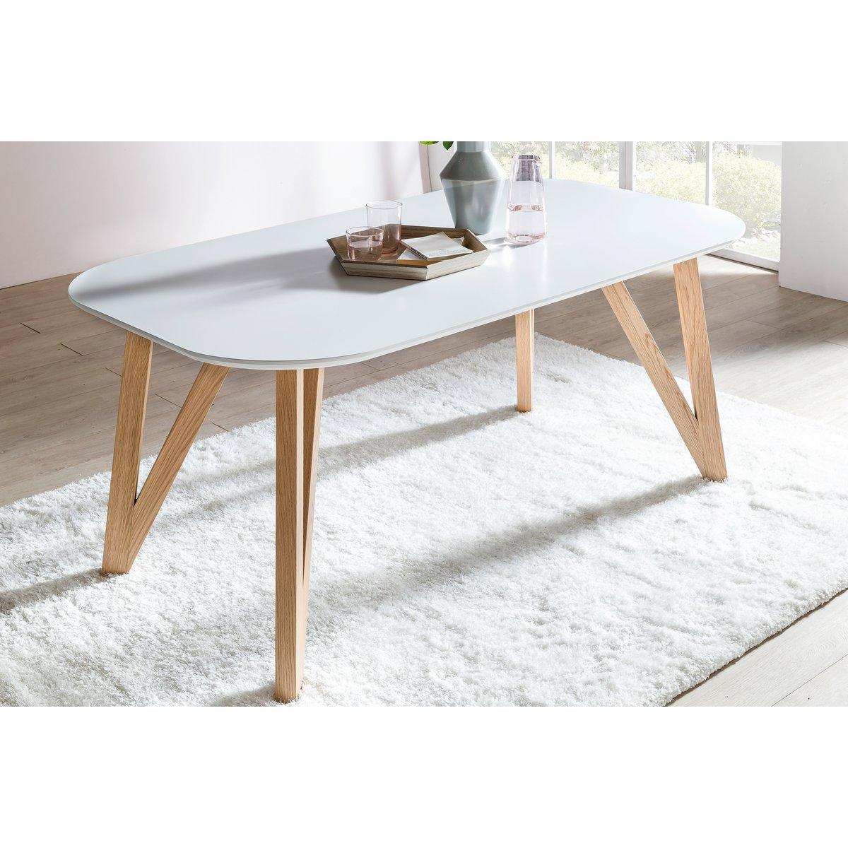 Esstisch 120x80x76 cm weiß Eiche - HomeDesign Knaus