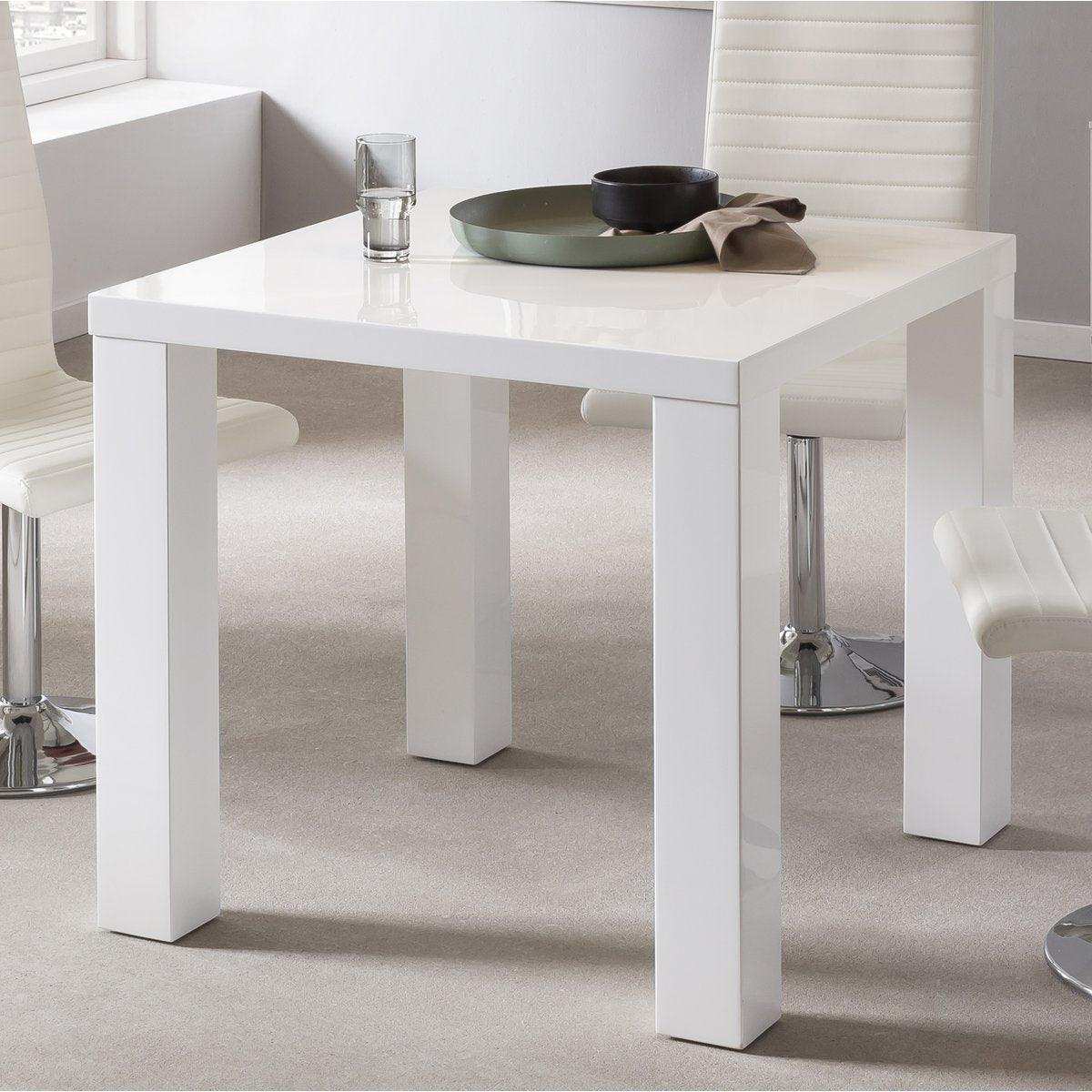 Esstisch 80x80 cm weiß - HomeDesign Knaus