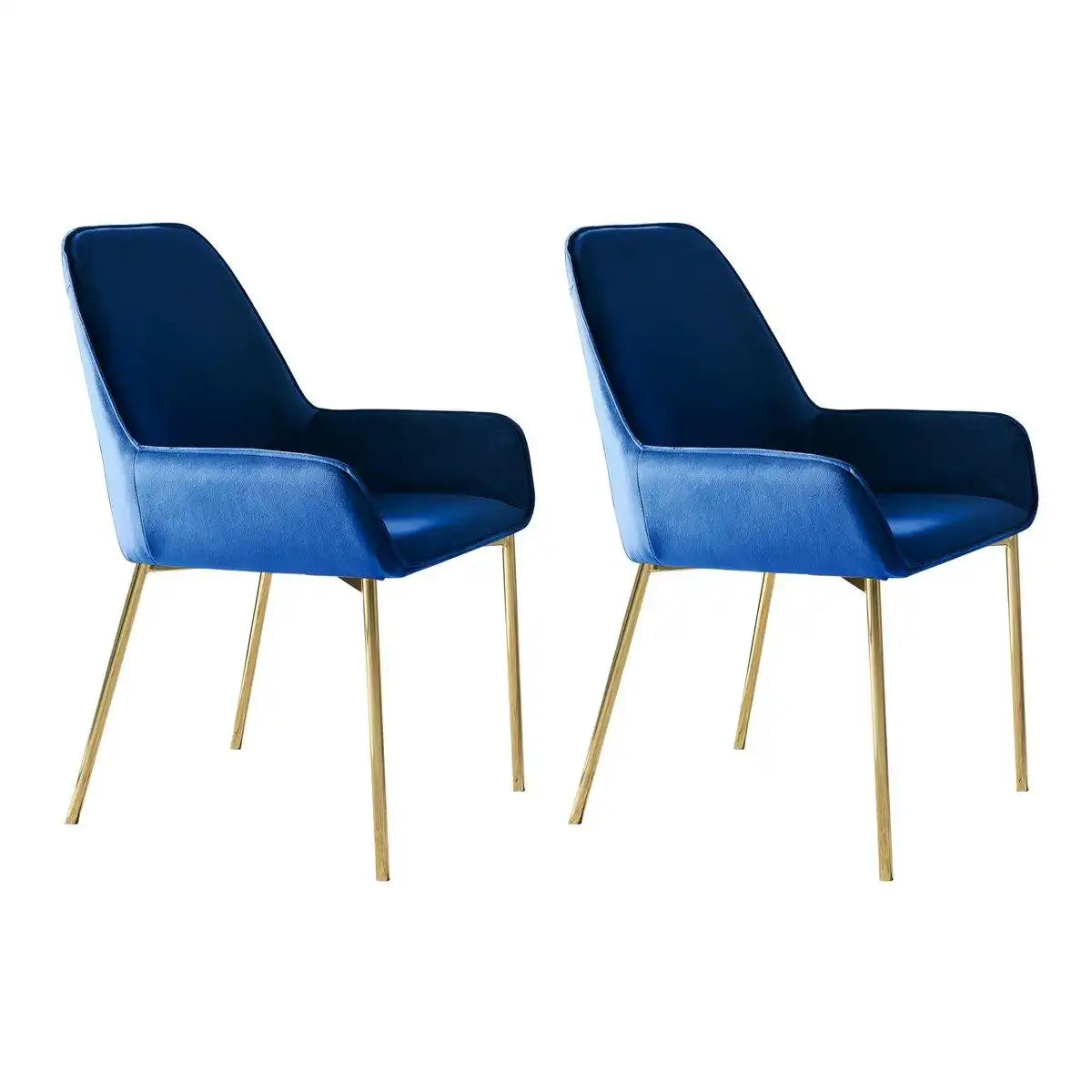 Esszimmerstuhl 2er Set blau Samt - HomeDesign Knaus