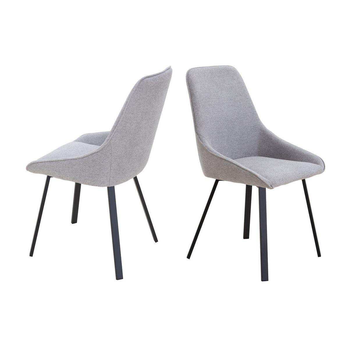 Esszimmerstuhl 2er Set Grau - HomeDesign Knaus