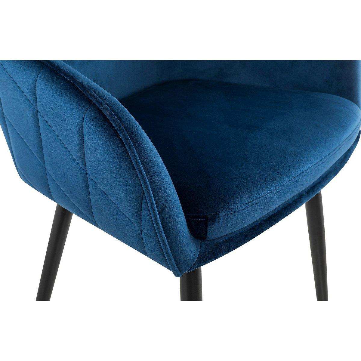 Esszimmerstuhl blau Samt - HomeDesign Knaus