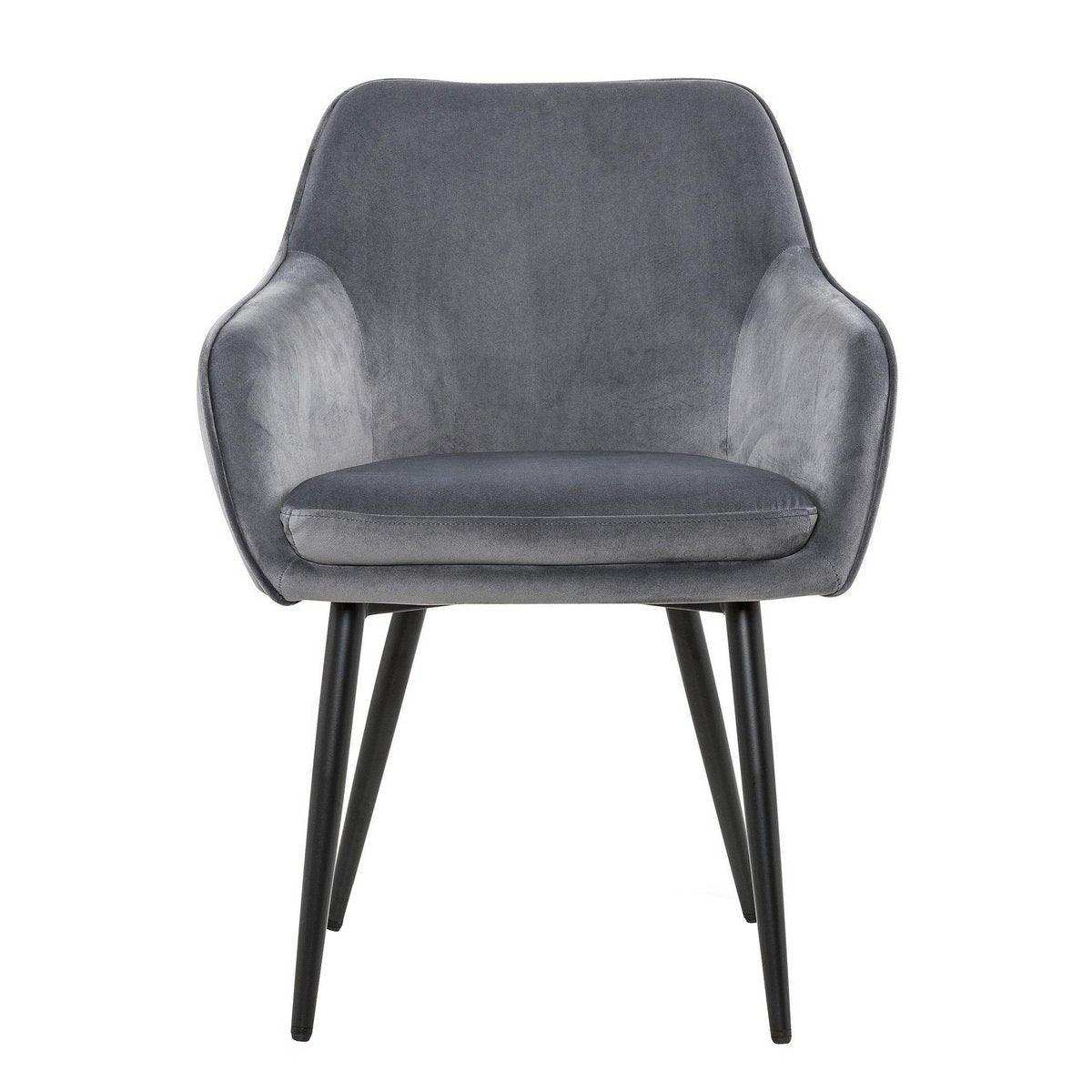 Esszimmerstuhl grau Samt - HomeDesign Knaus