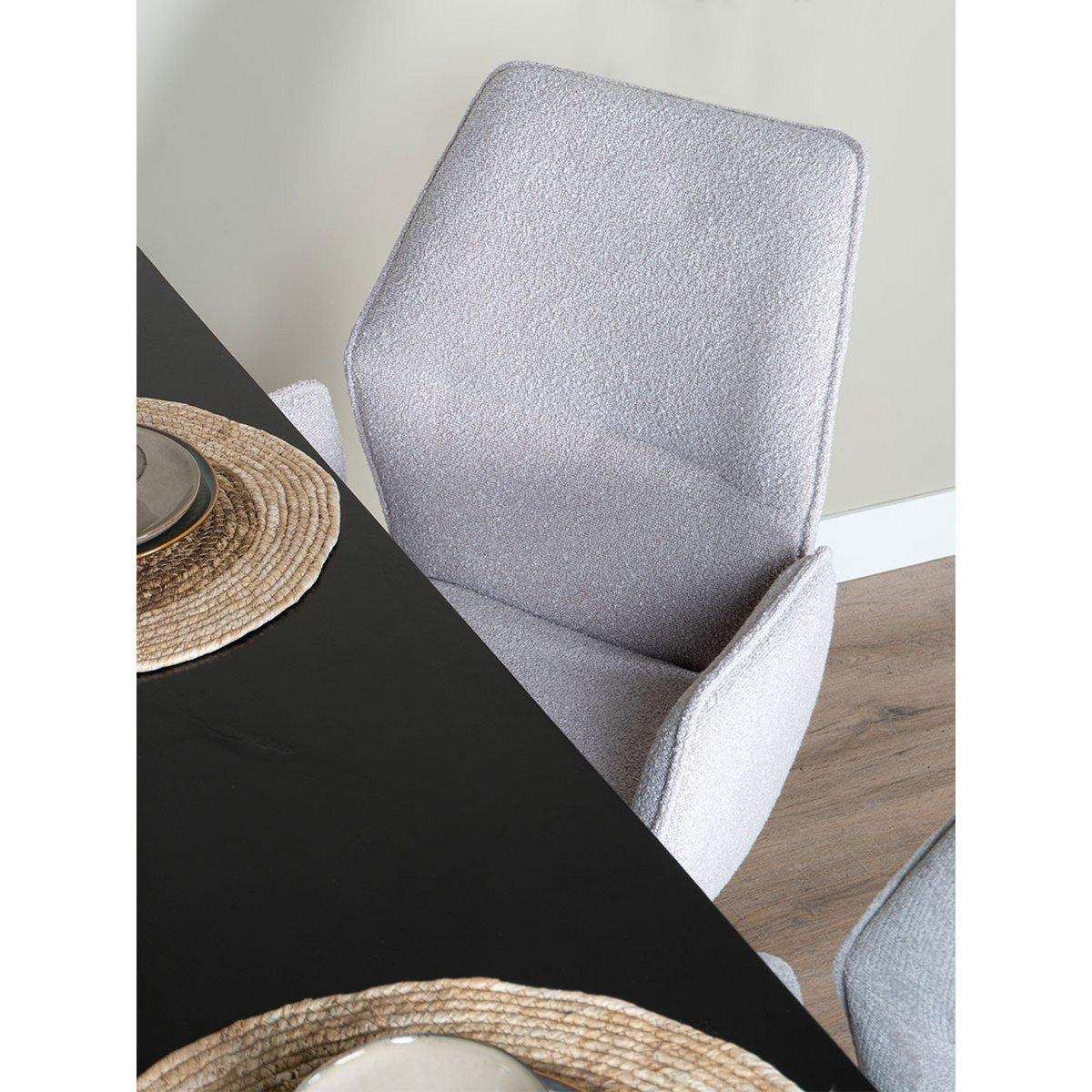 Esszimmerstuhl Miley – Bouclé – Natur - HomeDesign Knaus