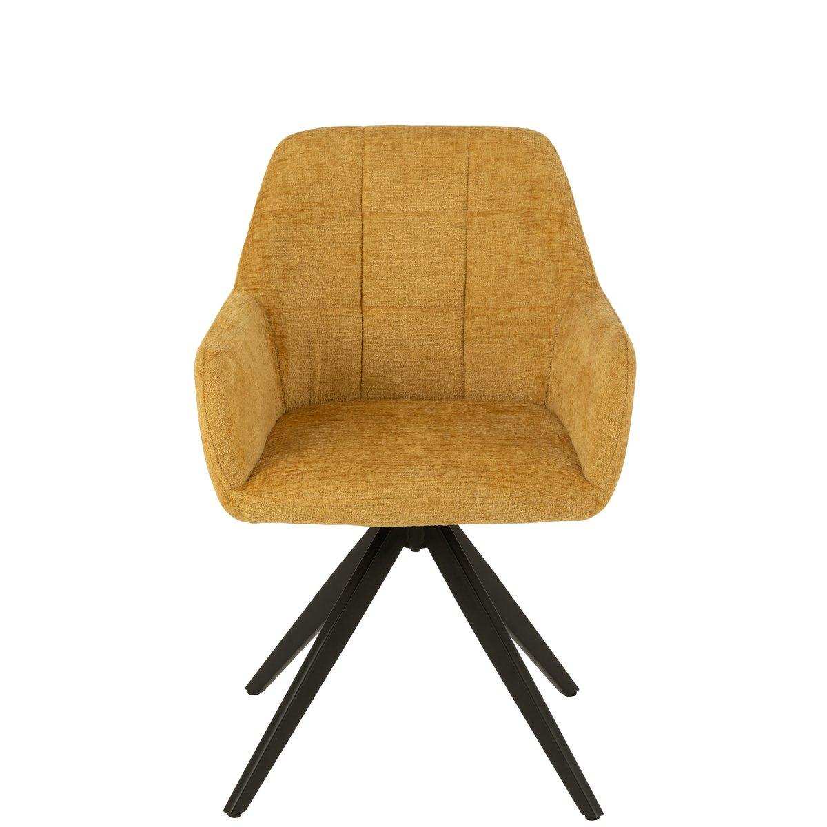Esszimmerstuhl Stuhl Louna Eisen/Acryl Ocker - HomeDesign Knaus