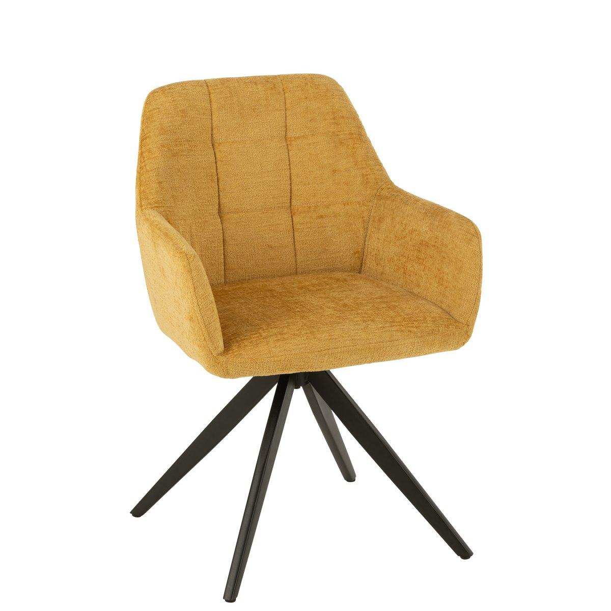 Esszimmerstuhl Stuhl Louna Eisen/Acryl Ocker - HomeDesign Knaus