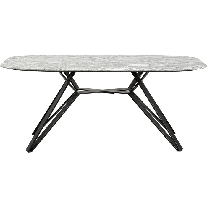 Esszimmertisch Esstisch Okinawa Stahl pulverbeschichtet Granit 180x90cm - HomeDesign Knaus