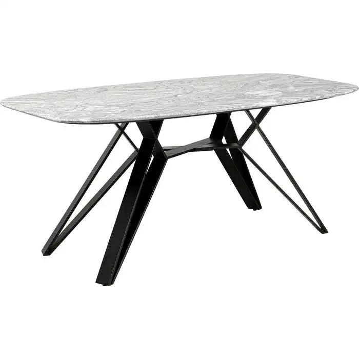 Esszimmertisch Esstisch Okinawa Stahl pulverbeschichtet Granit 180x90cm - HomeDesign Knaus