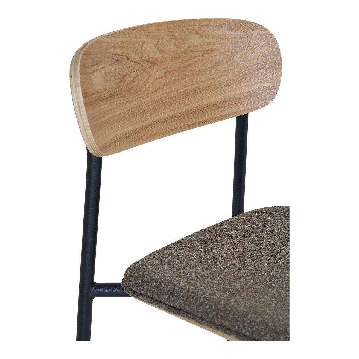 Estepona Counter Chair – Natur/Braun/Schwarz, Stahl, Polyester, Sperrholz, 49 x 42,5 x 95 cm – 2er-Set - HomeDesign Knaus