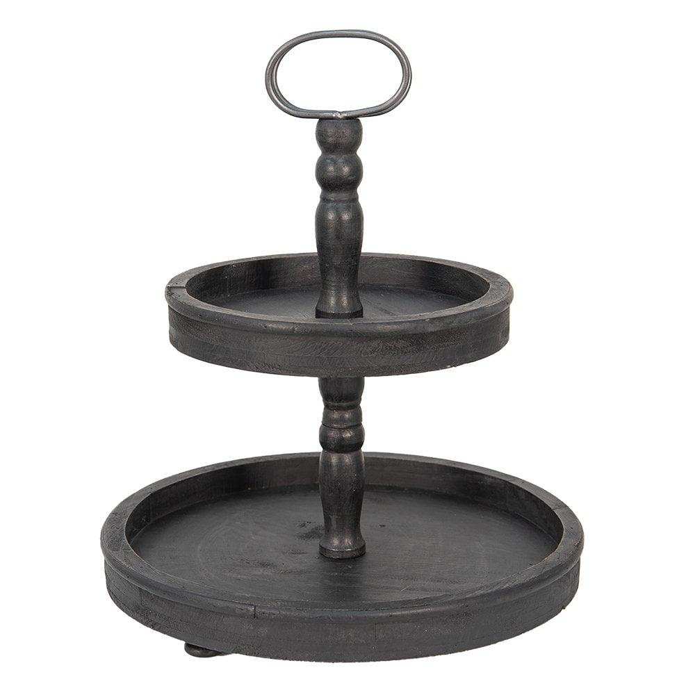 Etag?re 2 Schichten Schwarz? 38x47cm - HomeDesign Knaus