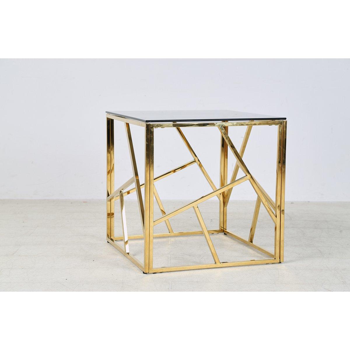 Beistelltisch gold/grau 55x55 cm - HomeDesign Knaus