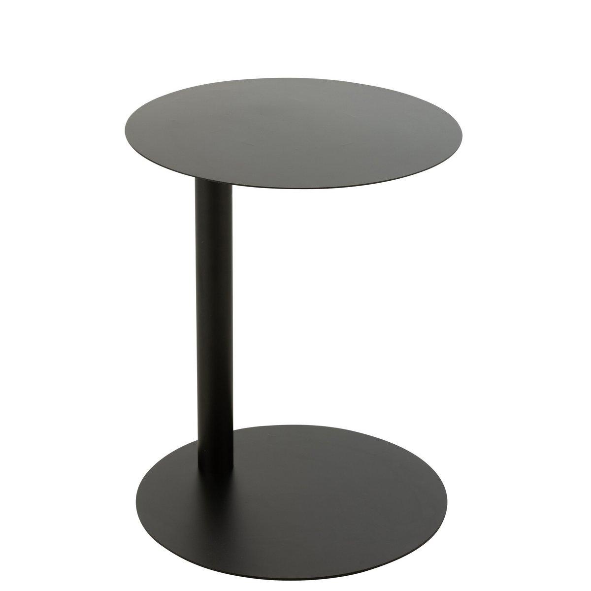 J-Line Beistelltisch Rund Metall Schwarz