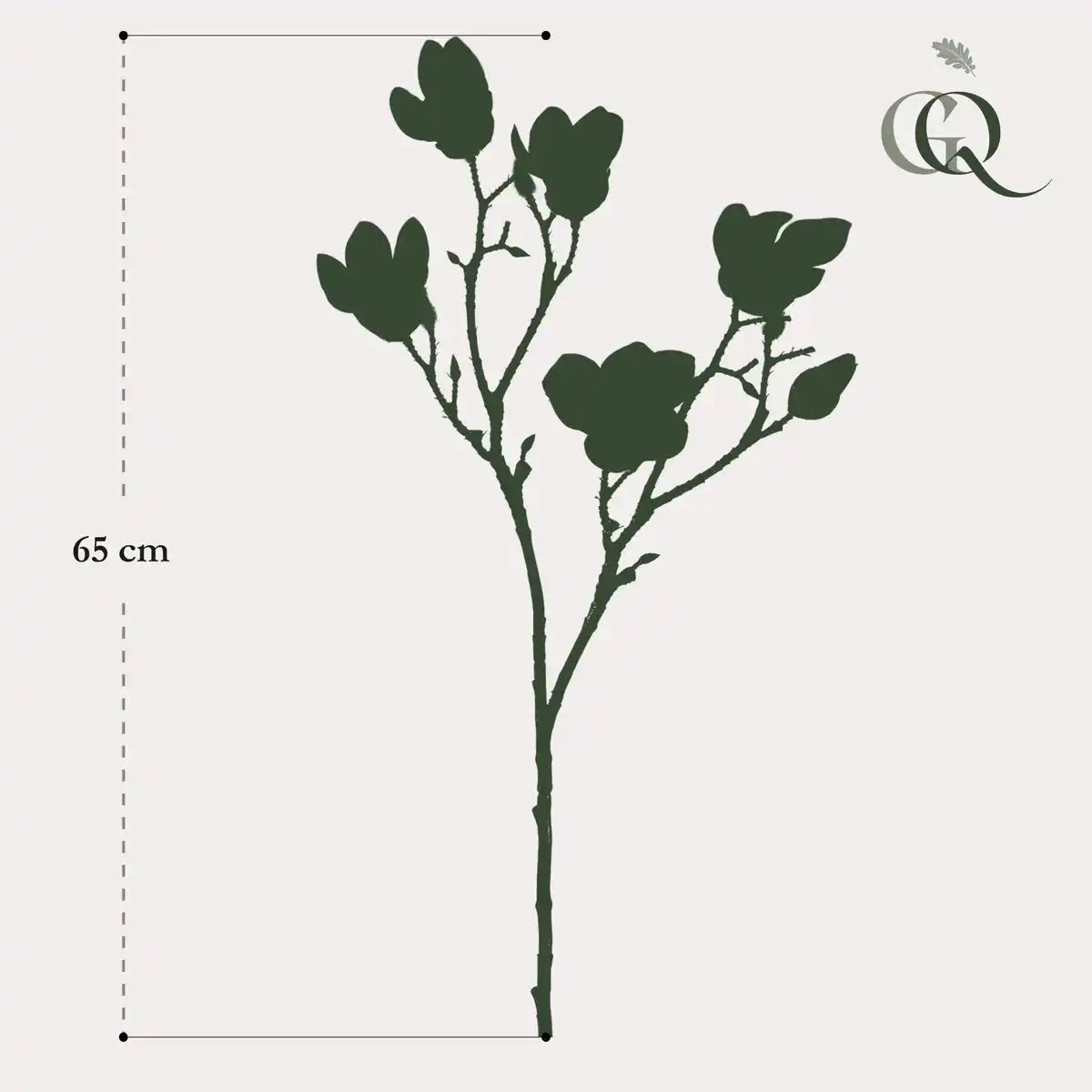 Künstliche Blumen - Magnolienblume Rosa x8 -65cm