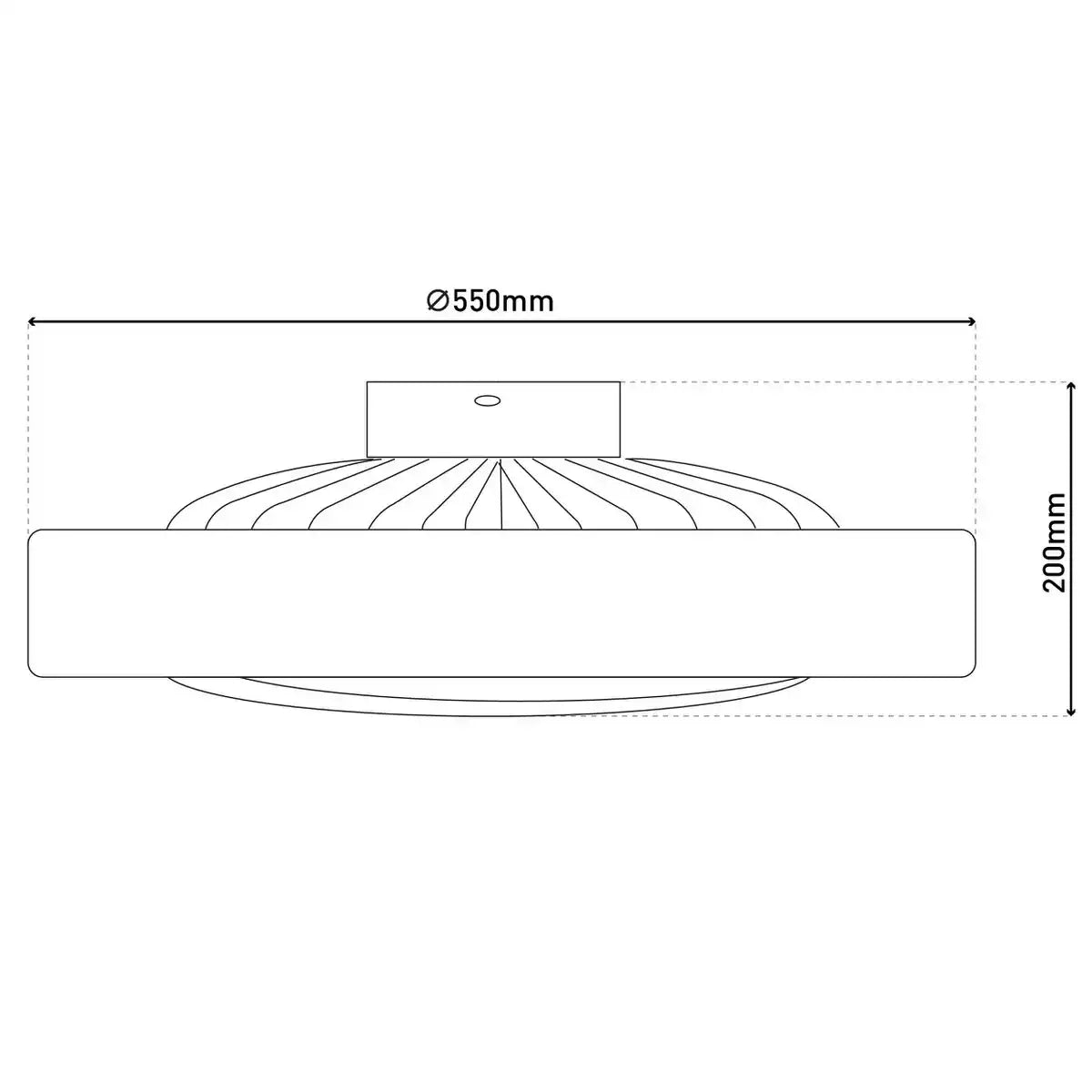 LED Deckenleuchte "VIENTO" mit Ventilator, aus Metall und Kunststoff, mit integrierten LEDs, Beleuchtung für Wohnräume oder Büro