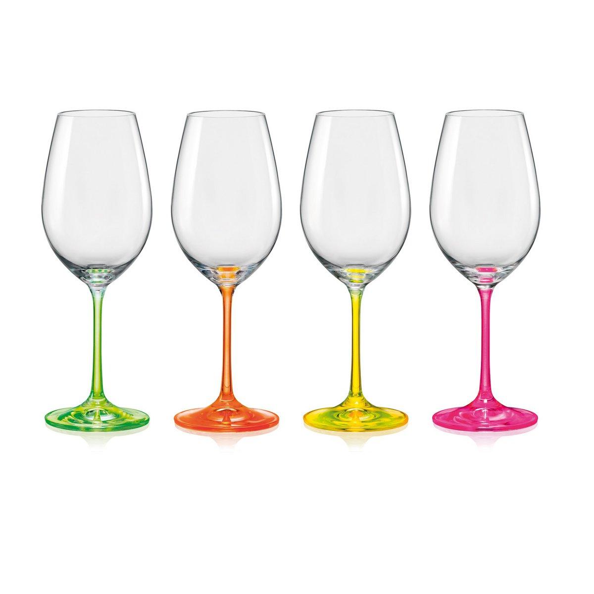 WEINBRILLE NEON 350ML-SET VON 4