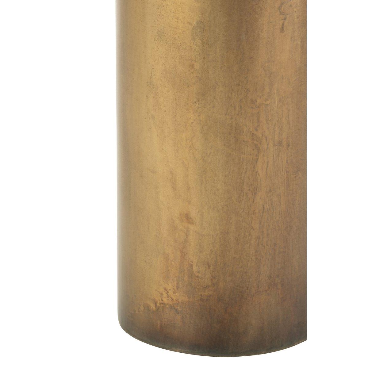 J-Line Beistelltisch Soni – Eisen/Glas – Schwarz/Bronze