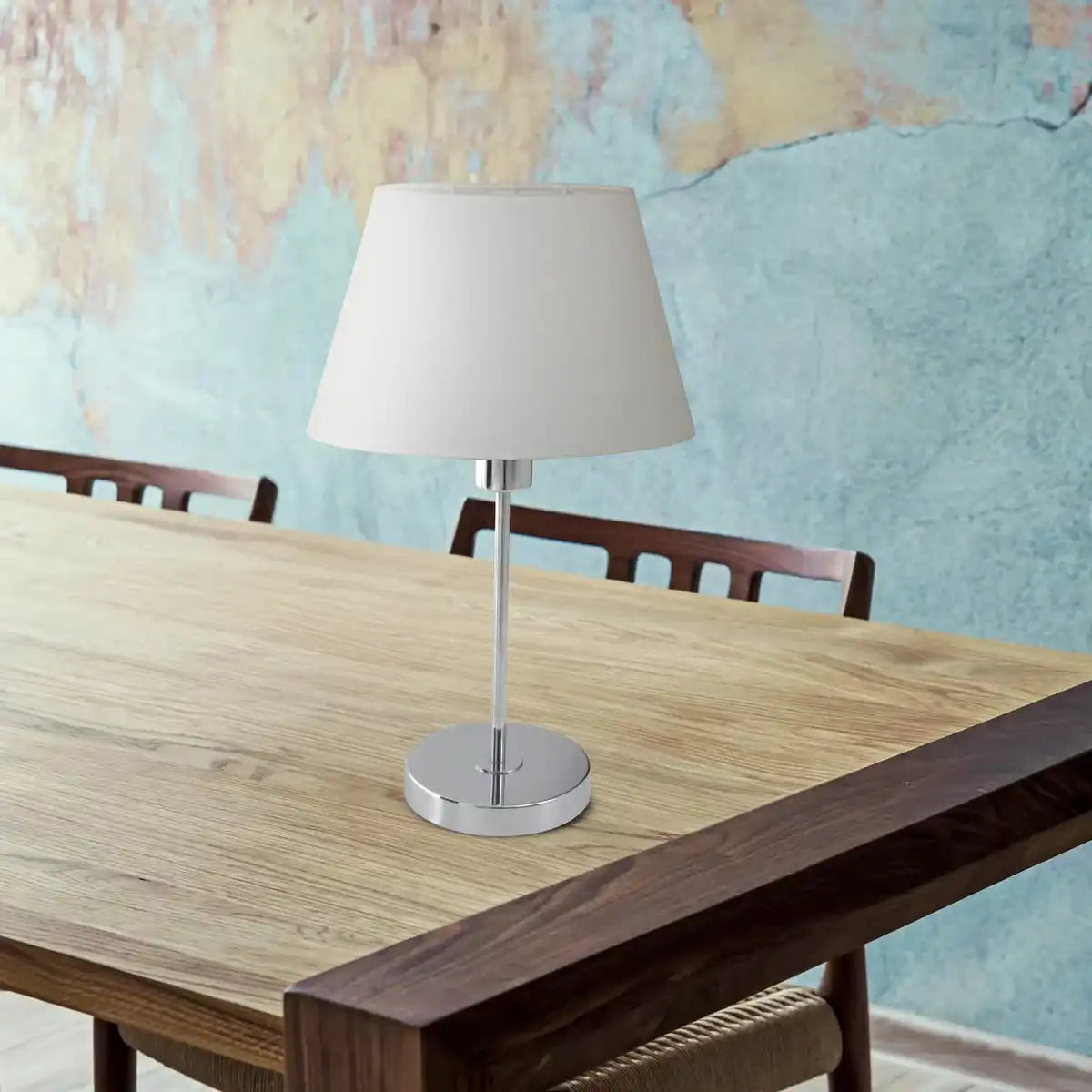 Lampenschirm oval für Tischleuchten beige